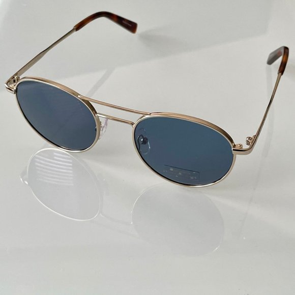Ermenegildo Zegna Gold Metal Round Sunglasses - Picture 3 of 8